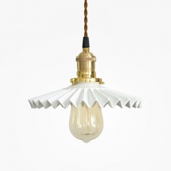 Ceramic fluted Pendant Light