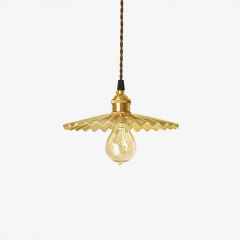 Brass fluted Pendant Light