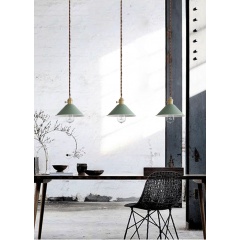 Pastel Coloured Cone Shade Industrial Pendant Light