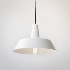 Vintage Industrial Pendant Light White