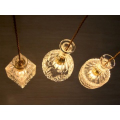 Glass bottle pendant Light
