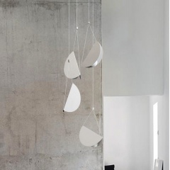 White glider pendant light chandelier