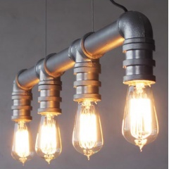 4 Head Water Pipe Industrial Pendant Lamp