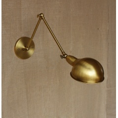 Brass Bare Bulb Industrial Wall Light