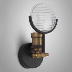 Huberman fresnal lens wall light sconce