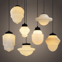 Art deco glass pendant light
