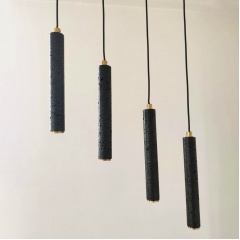 Black Lava A Concrete Pendant Light