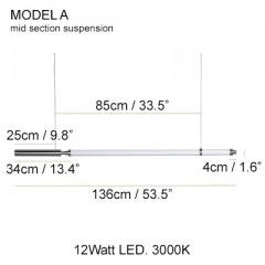 Solo Minimalist Strip Line Pendant Light