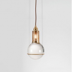 Opal round glass sphere pendant Light