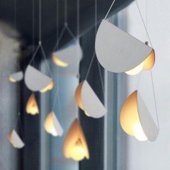 White glider pendant light chandelier