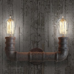 2 Head Duo Water Pipe Wall Light Sconce