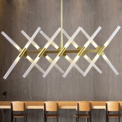 LED 20-lights Chandelier Light Symmetrical Forms Modern Style
