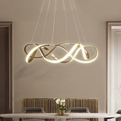 Modern Style Draped Ribbon LED Chandelier