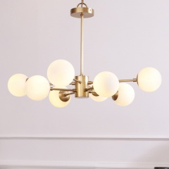 Modern 6-Light Karrington Chandelier Sputnik Chandelier with Glass Spheres