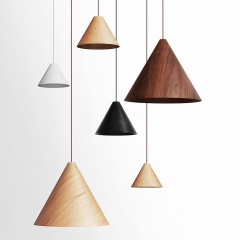 Geppetto Wooden Cone Pendant Light