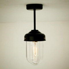 Glass Dome Retro Vintage Style Ceiling Light.