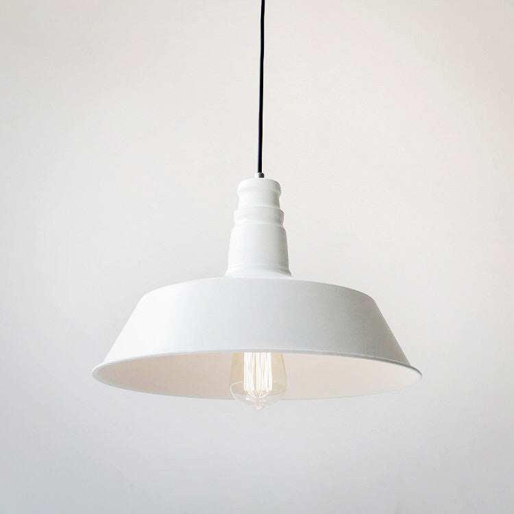 Vintage Industrial Pendant Light White