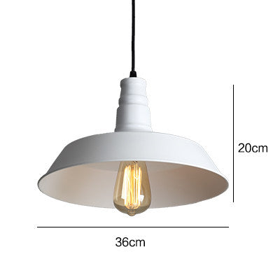 Vintage Industrial Pendant Light White