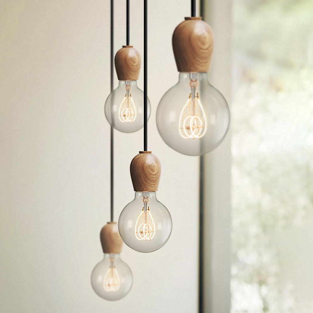 Wooden Socket Minimalist Modern Pendant Light