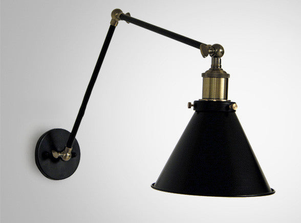Black Cone Shade Wall Light Sconce