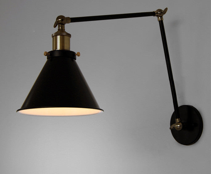 Black Cone Shade Wall Light Sconce