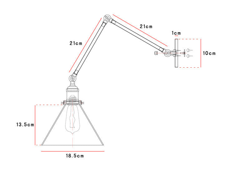 Black Cone Shade Wall Light Sconce