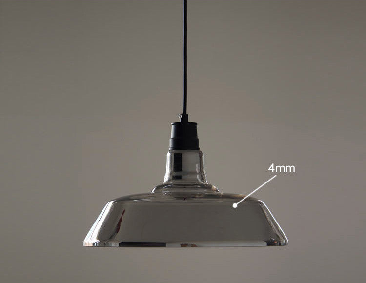Tinted Glass Shade Industrial Pendant Light