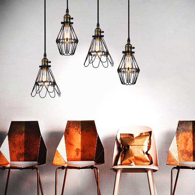 Kaye Industrial Retro Brass Fitting Pendant Light