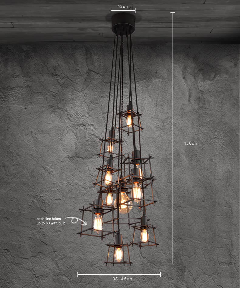 Bismuth Cube Cluster Pendant Light Chandelier