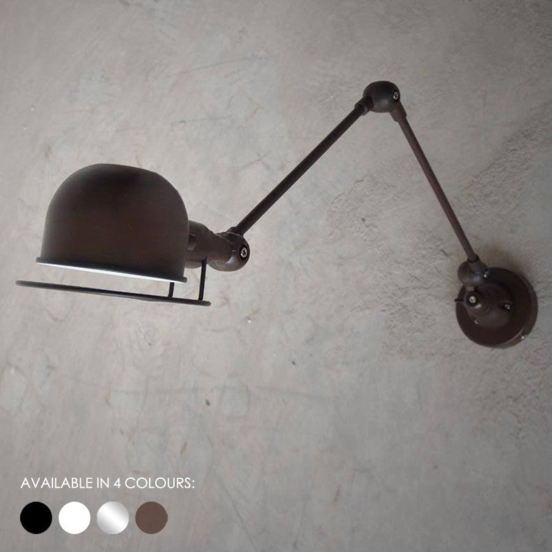 Fotis Long Arm Industrial Rustic Wall Light