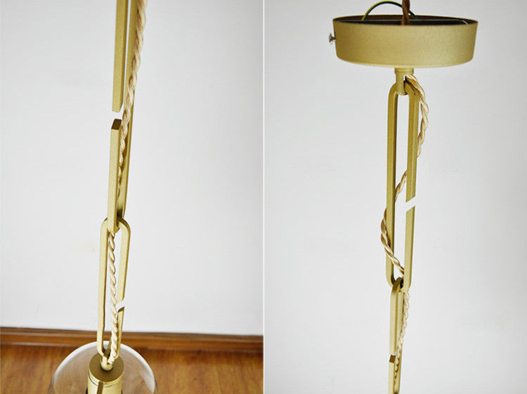 Hanging Plant Vase Brass Pendant Light
