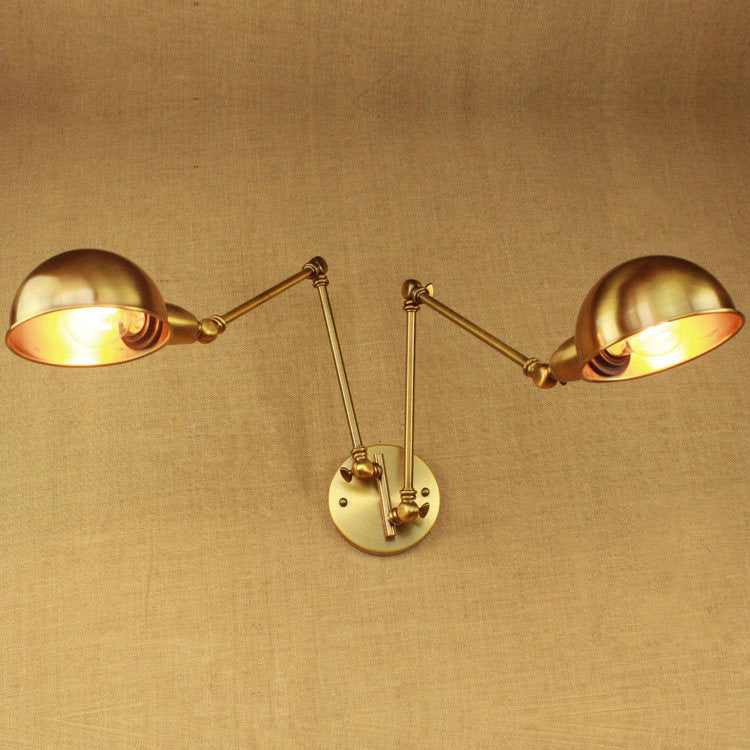 Brass Bare Bulb Industrial Wall Light