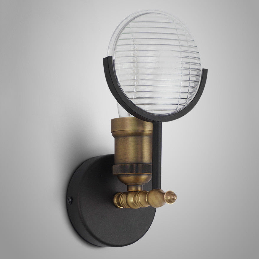 Huberman fresnal lens wall light sconce