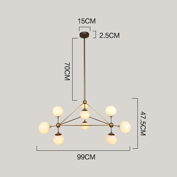 Ritz 10 head cluster chandelier