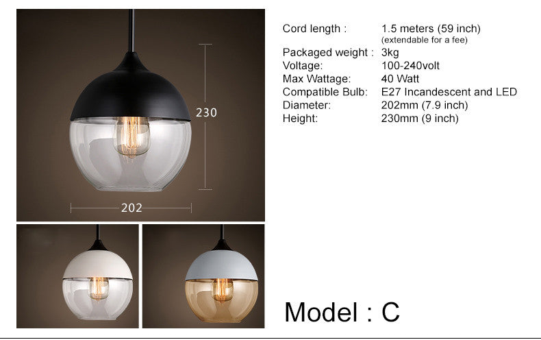 Toledo Contemporary Minimalist Pendant Light