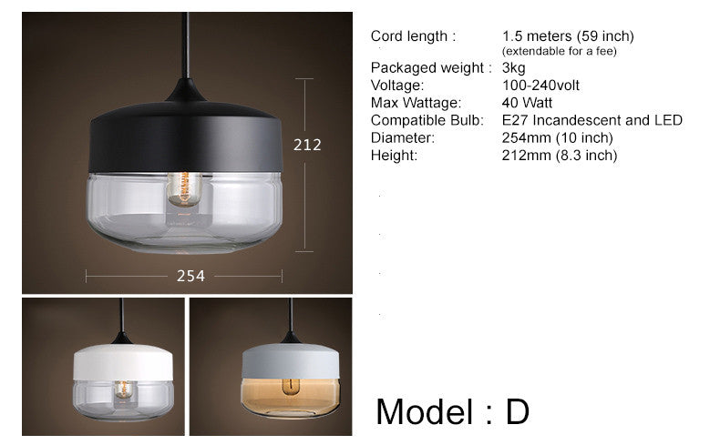 Toledo Contemporary Minimalist Pendant Light