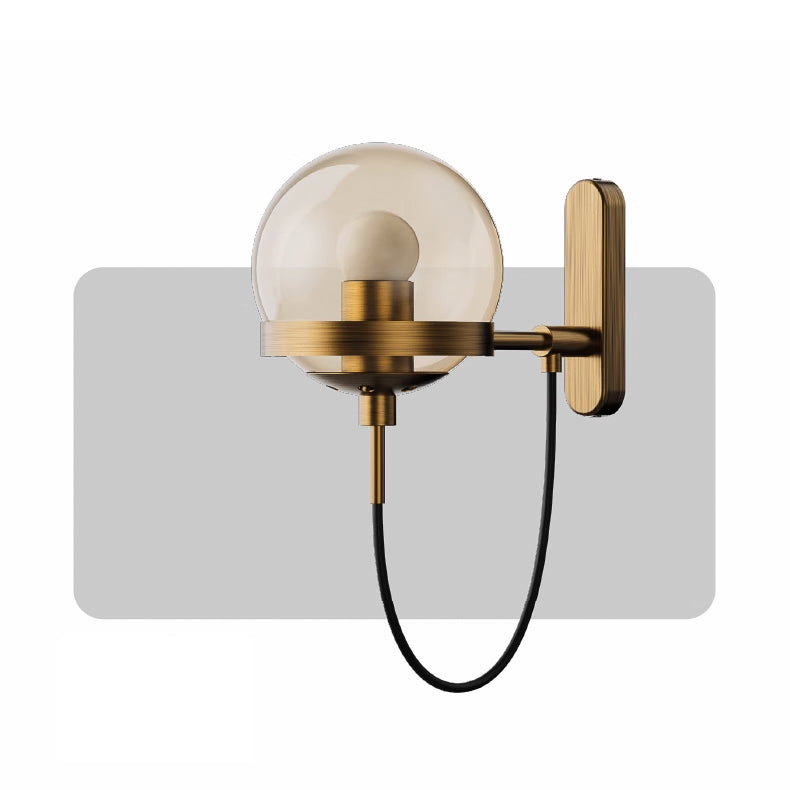 Dexter glass orb wall light