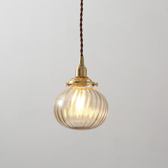 Vintage Anemone Glass Ball Wall Light