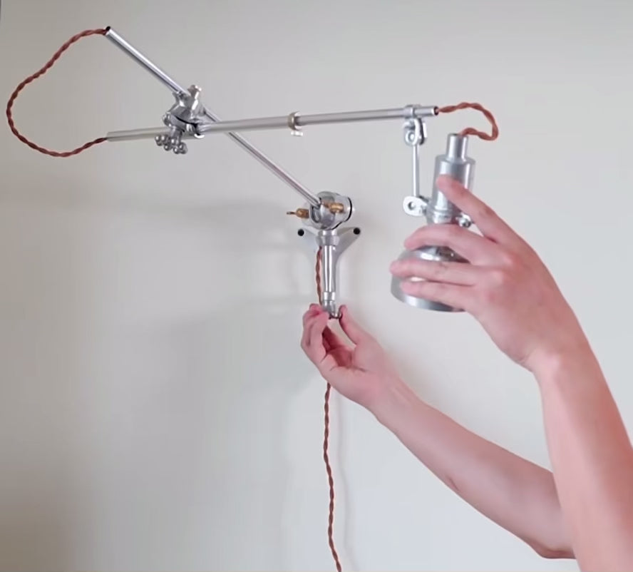 Chrome Mill House Long Arm Wall Light