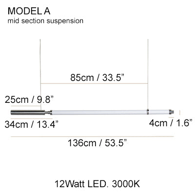 Solo Minimalist Strip Line Pendant Light