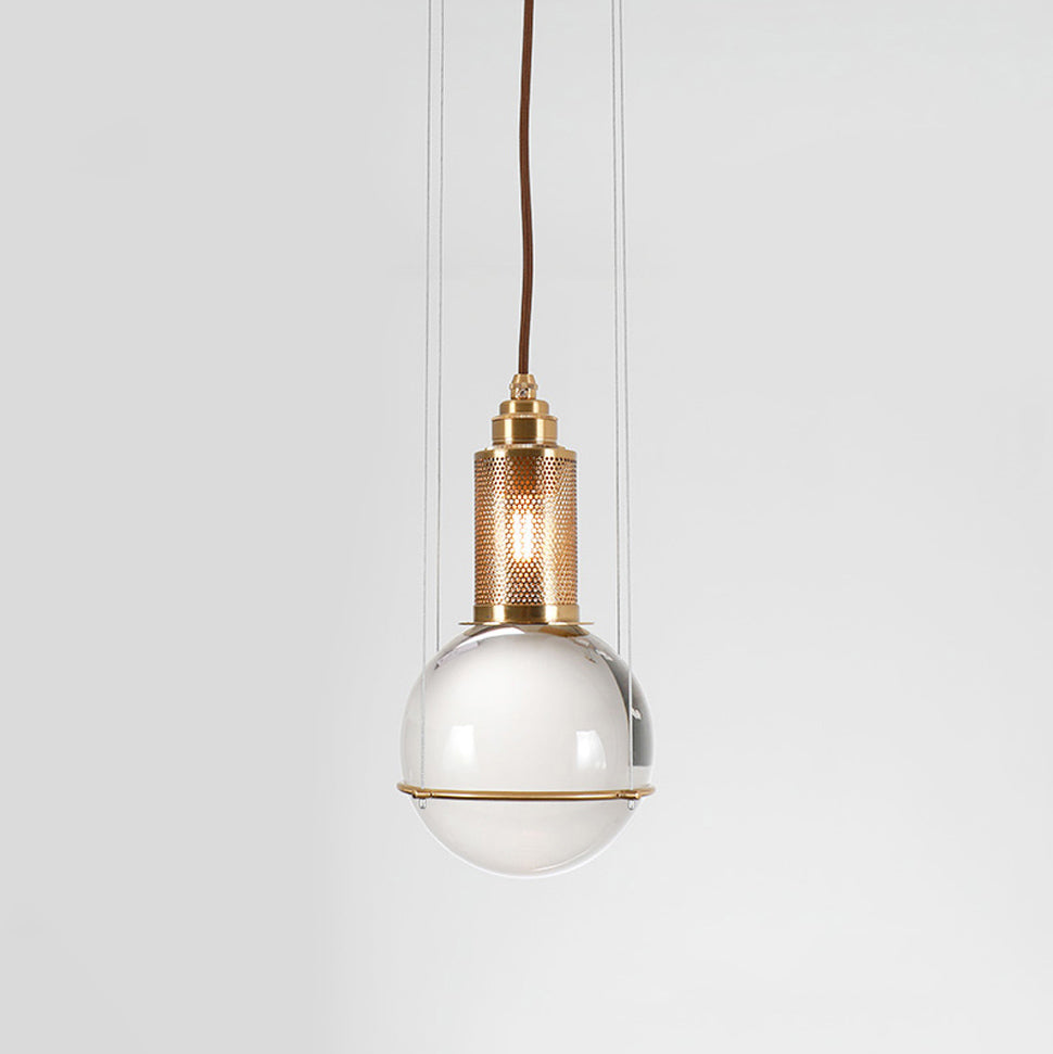Opal round glass sphere pendant Light