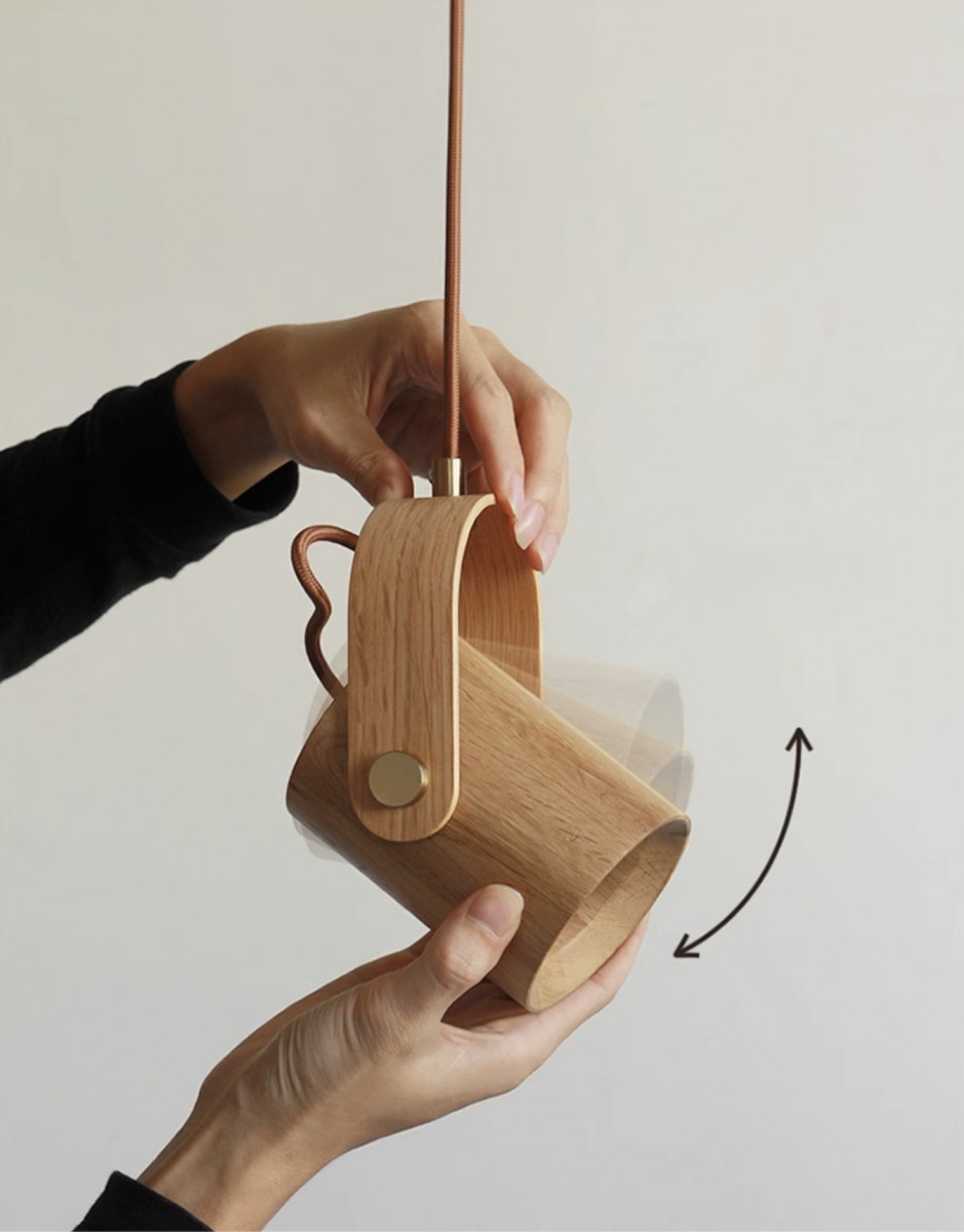 Umea Wooden Spotlight Pendant Light