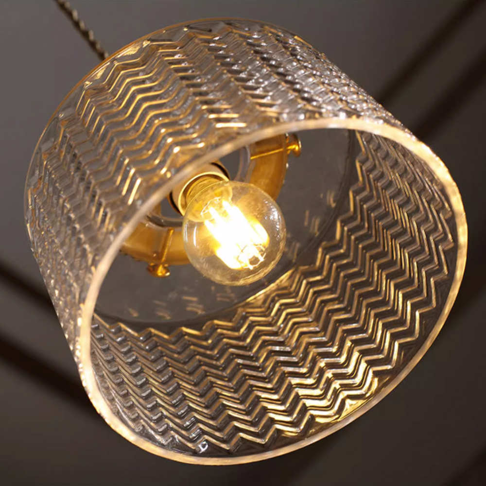Jaipur Fluted Dome Glass Pendant Light