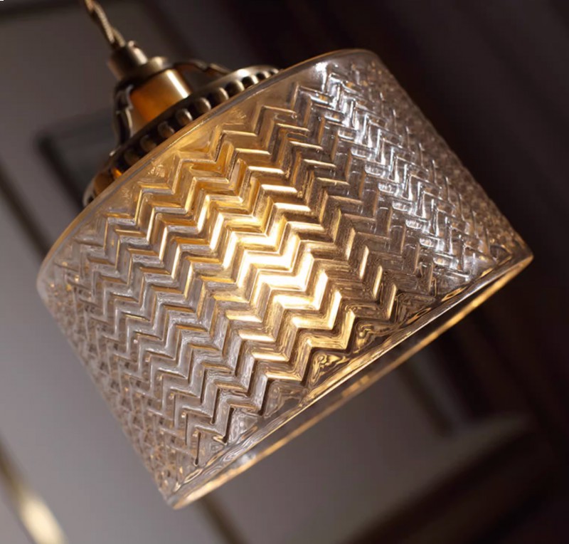 Jaipur Fluted Dome Glass Pendant Light