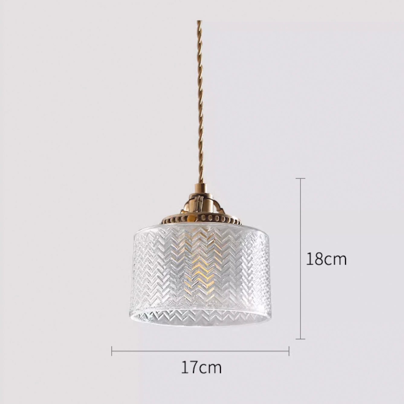 Jaipur Fluted Dome Glass Pendant Light