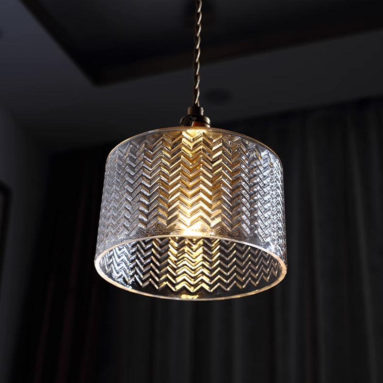 Jaipur Fluted Dome Glass Pendant Light