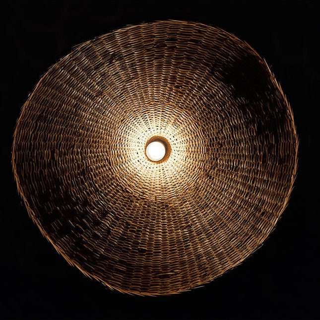 Panama Rattan Bamboo Cage Pendant Light