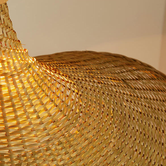 Panama Rattan Bamboo Cage Pendant Light