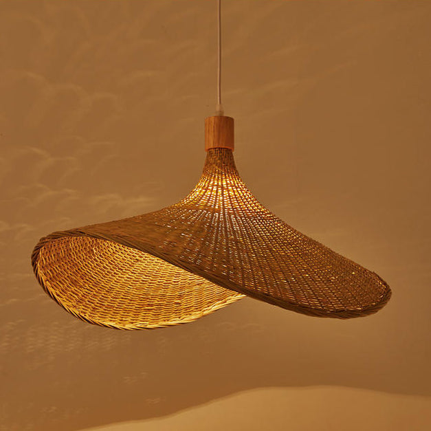Panama Rattan Bamboo Cage Pendant Light