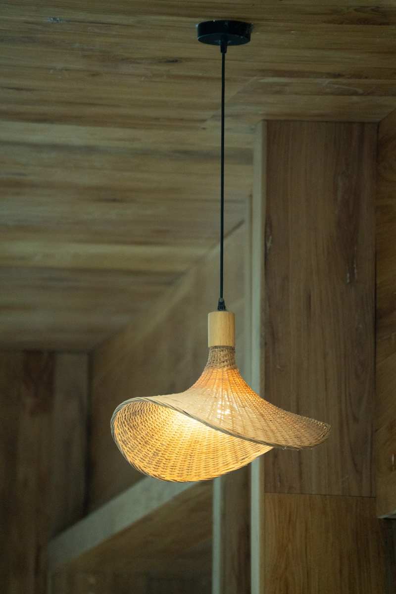 Panama Rattan Bamboo Cage Pendant Light